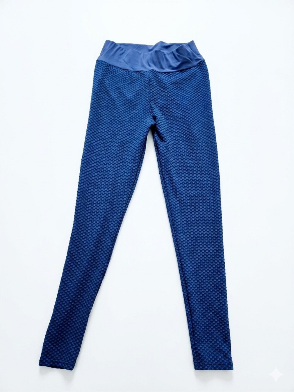Tik Tok navy/blue thong style high-waisted leggings, L. EUC.